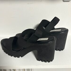 Steve Madden Black Platform Sandals